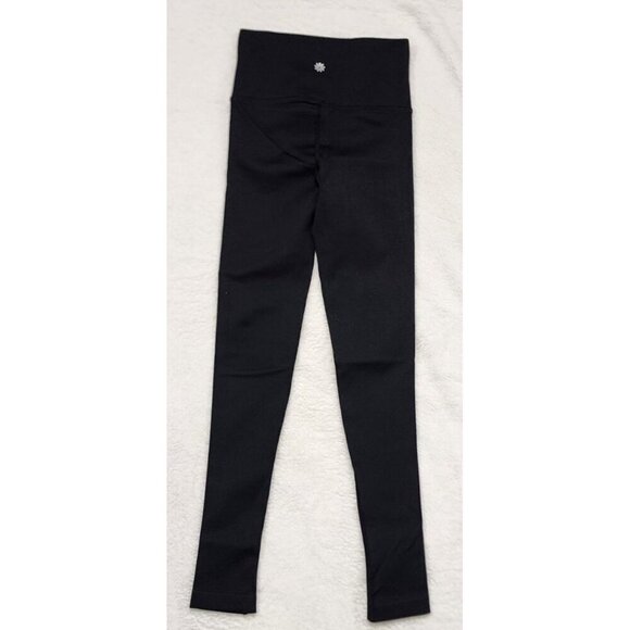 Athleta Aurora Seamless Black Ribbed Leggings XXS - Picture 5 of 7